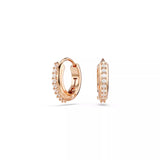 Swarovski Matrix Hoop Earrings - Round Cut, White, Rose Gold-Tone Plated