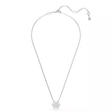 Swarovski Idyllia Pendant Necklace - Mixed Cuts, White, Snowflake, Rhodium Plated