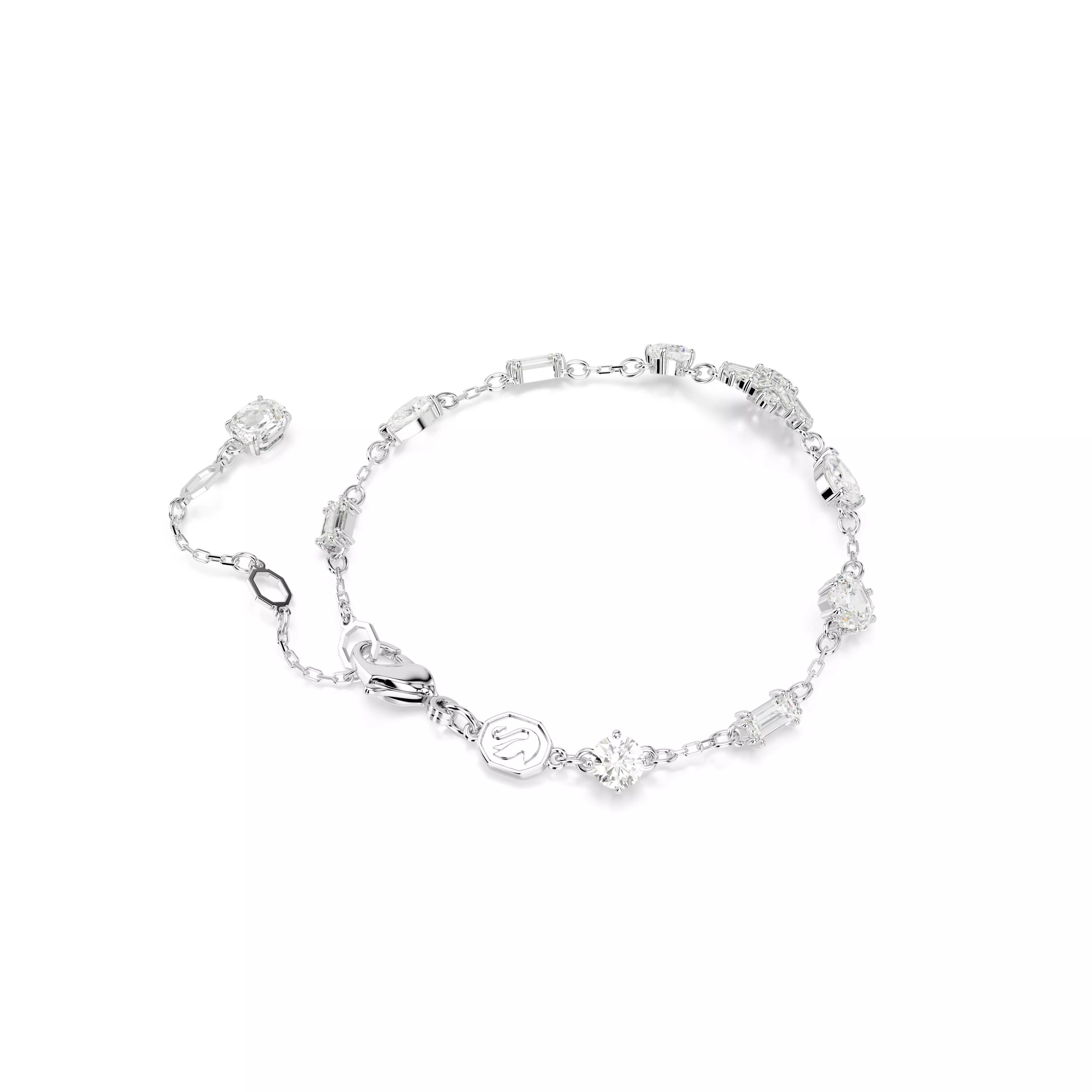 Swarovski Idyllia Bracelet - Mixed Cuts, Snowflake, White, Rhodium Plated