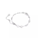 Swarovski Idyllia Bracelet - Mixed Cuts, Snowflake, White, Rhodium Plated