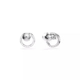 Swarovski Constella Stud Earrings - Round Cut, White, Rhodium Plated