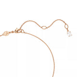 Swarovski Matrix Pendant Necklace - Crystal Pearl, Round Cut, White, Rose-Gold Tone Plated