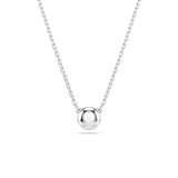 Swarovski Imber Pendant Necklace - Round Cut, White, Rhodium Plated