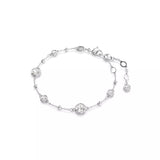 Swarovski Imber Bracelet - Round Cut, White, Rhodium Plated