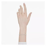 Swarovski Imber Bracelet - Round Cut, White, Rhodium Plated