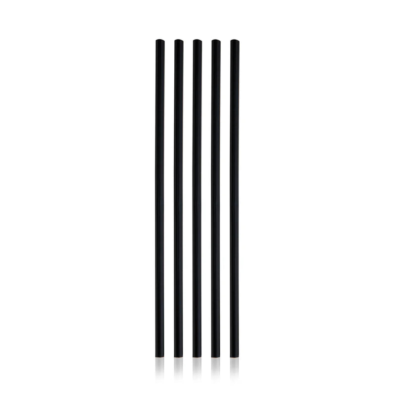 True Party Cocktail Black Straws - Set Of 100