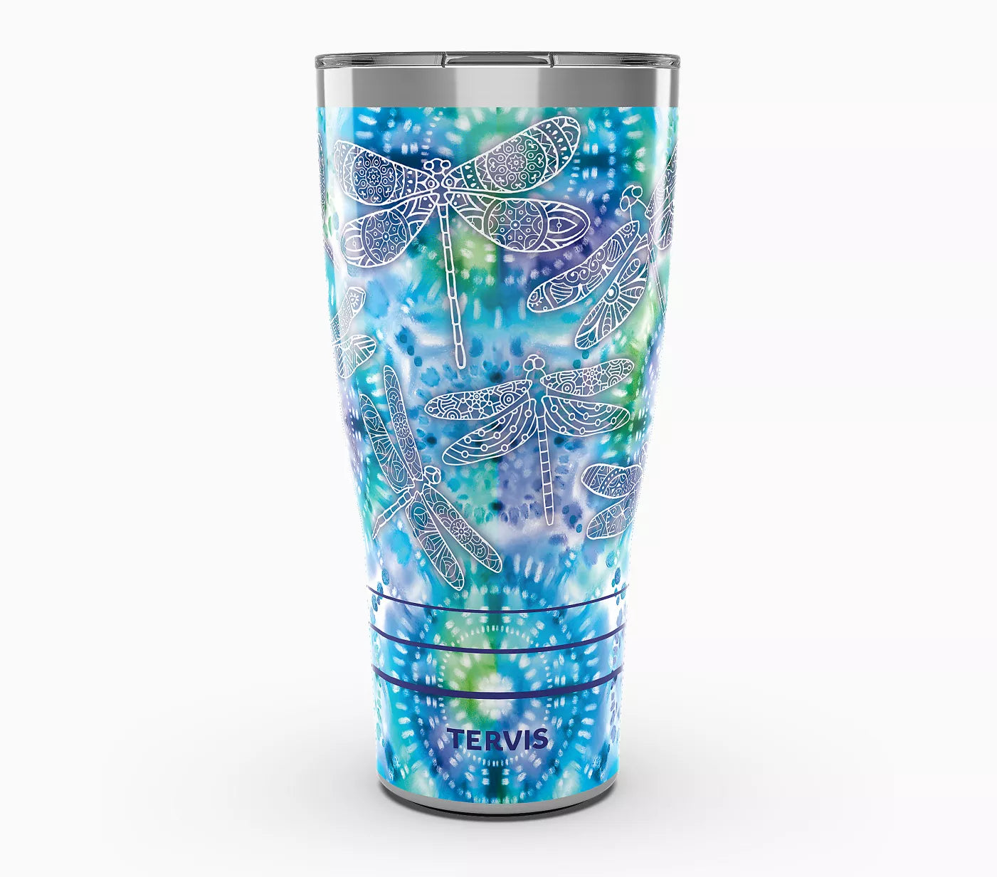 Tervis Traveler Tie Dye Dragonfly Stainless Steel Tumbler with Slider Lid - 30 oz.