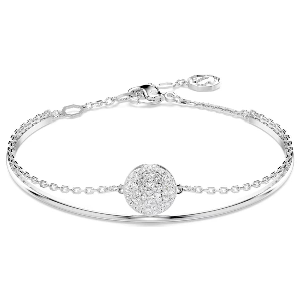 Swarovski Sublima Bangle Bracelet - White, Rhodium plated