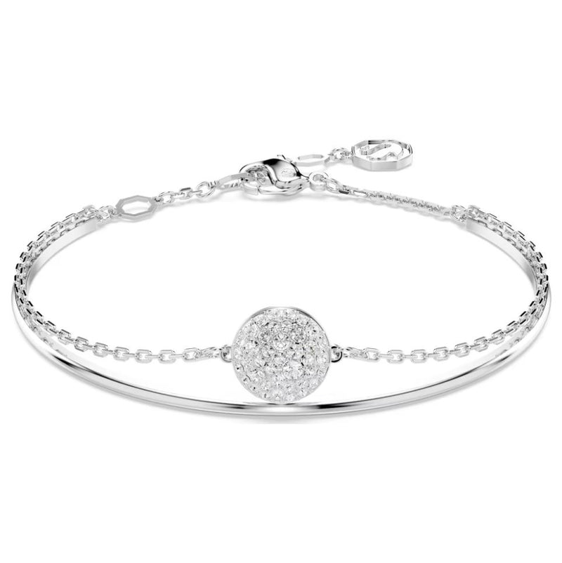 Swarovski Sublima Bangle Bracelet - White, Rhodium plated