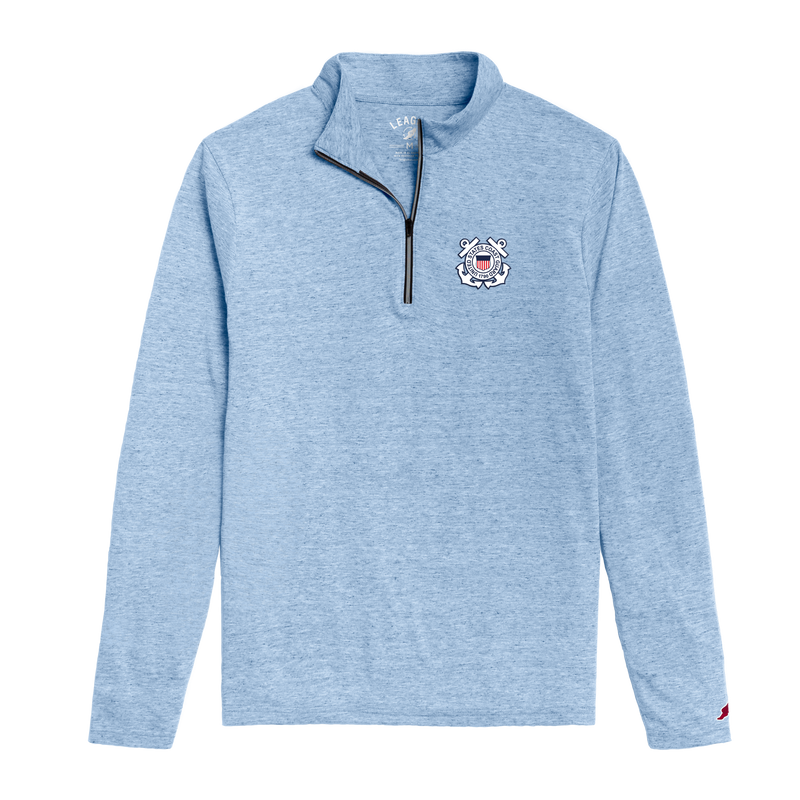 League Coast Guard Mens Reclaim Quarter Zip Sweatshirt