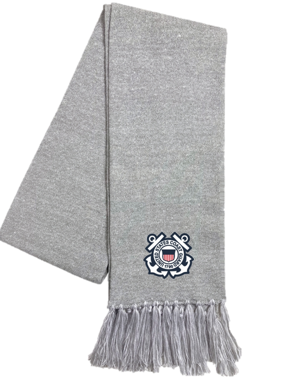Legacy Coast Guard Fringed Scarf - Grey