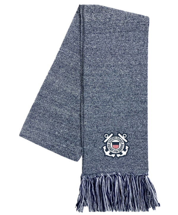 Legacy Coast Guard Fringed Scarf - Navy
