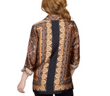 Ruby Rd. Womens Button Down 3/4 Sleeve Top