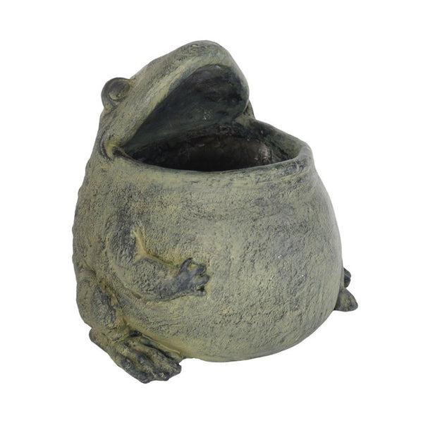 Transpac Res Big Mouth Frog Decor