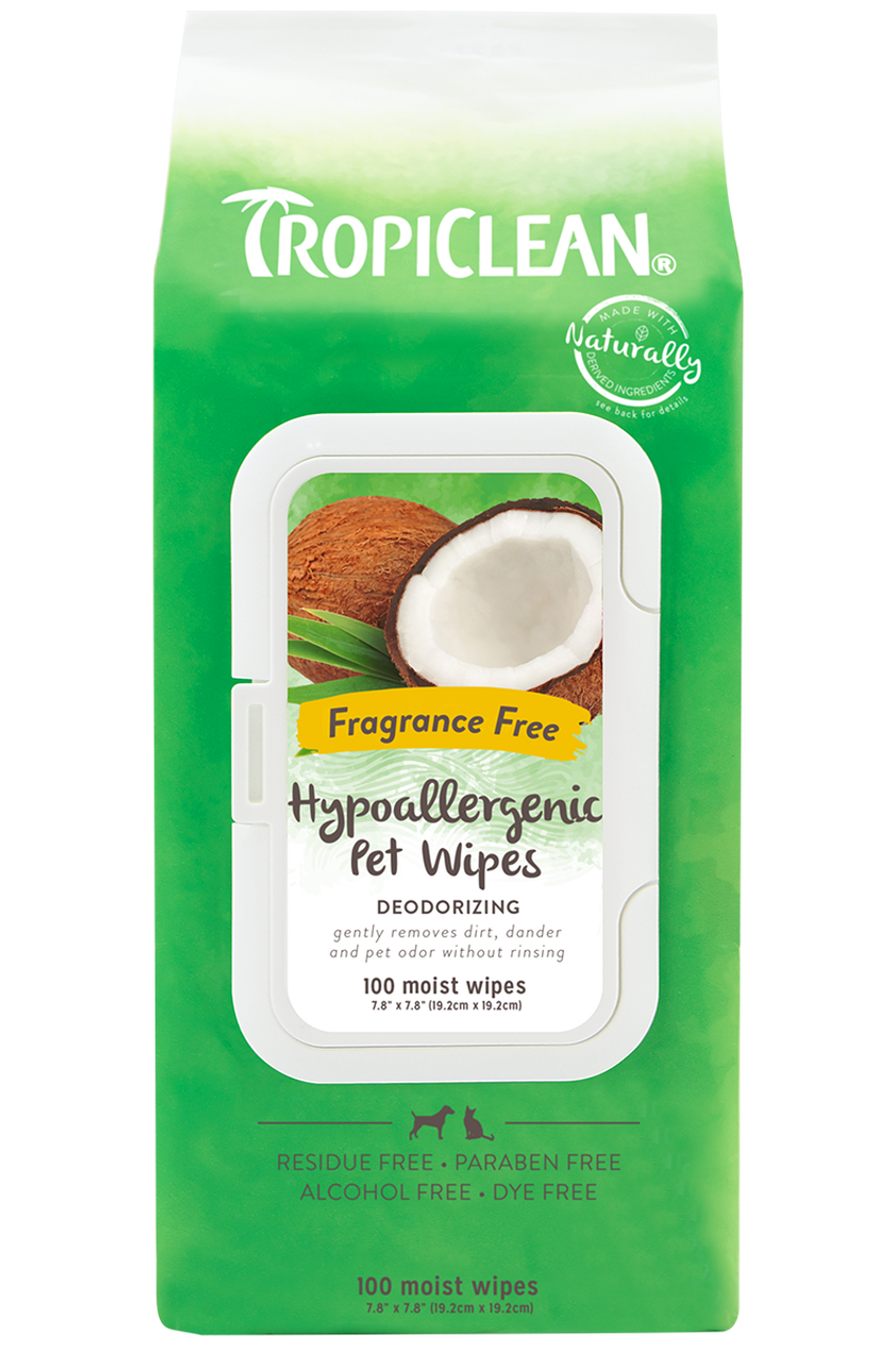 Tropiclean Hypoallergenic Wipes for pets - 100 ct.