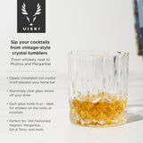 Viski Admiral Liquor Decanter & Tumbler Set - 3