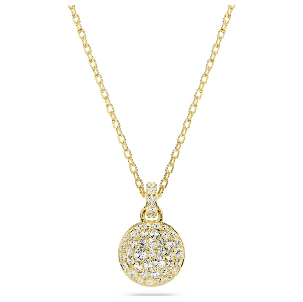 Swarovski Sublima Pendant Necklace - White, Gold-tone plated