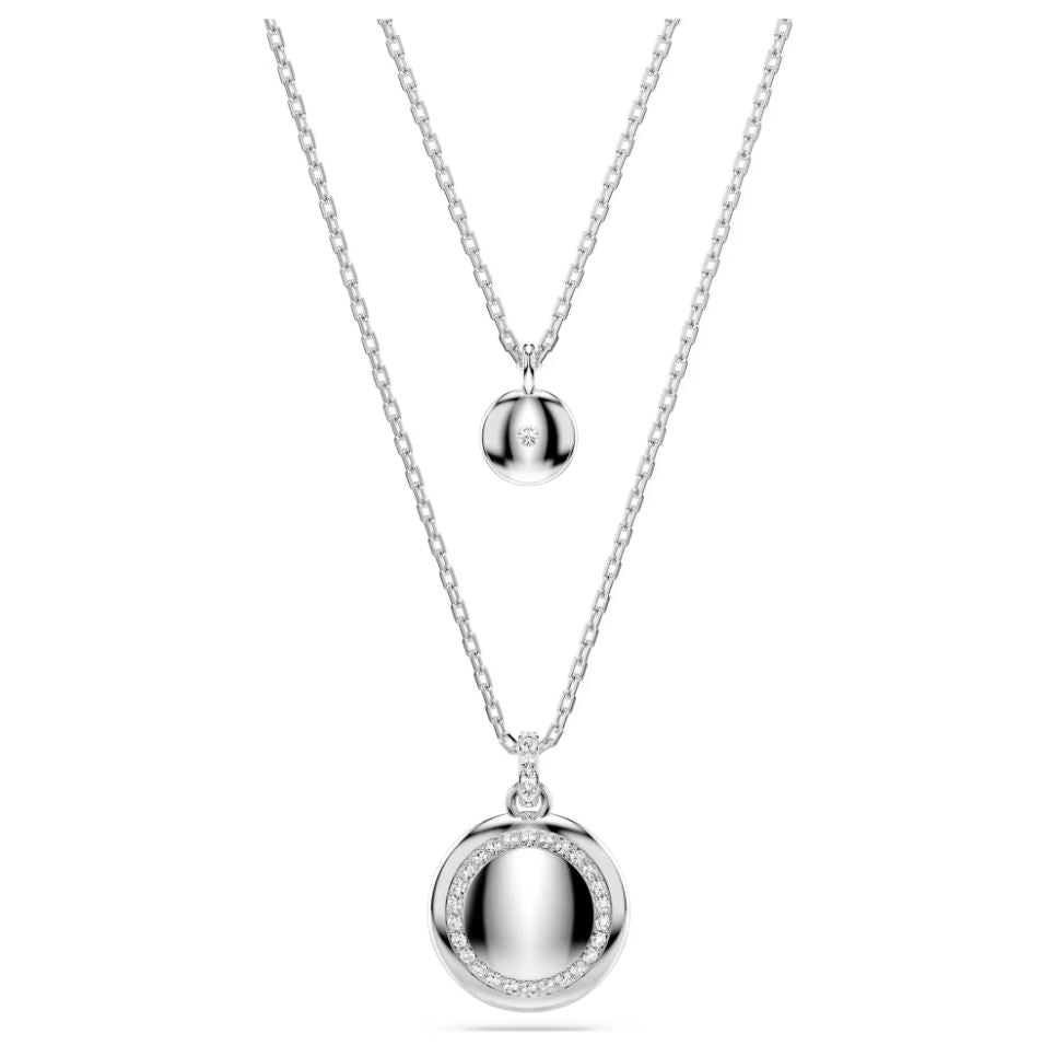 Swarovski Sublima Pendant Necklace - White, Rhodium Plated