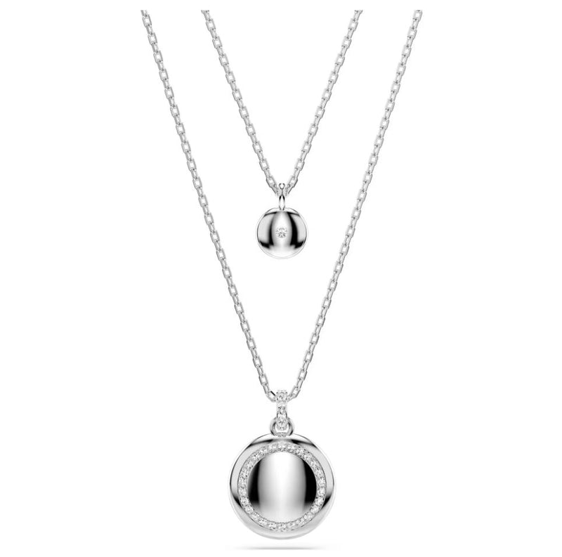 Swarovski Sublima Pendant Necklace - White, Rhodium Plated