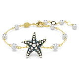 Swarovski Idyllia Angelic Bracelet - Crystal pearls, Starfish, Multicolored, Gold-tone plated