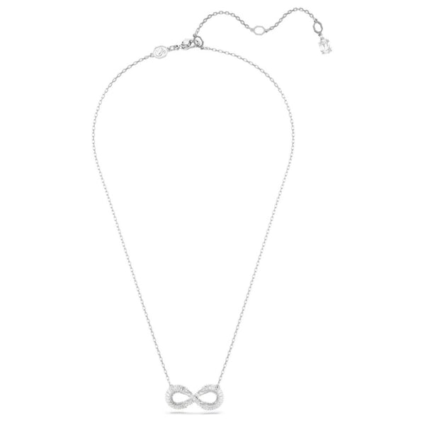 Swarovski Hyperbola Pendant Necklace - Infinity, White, Rhodium plated