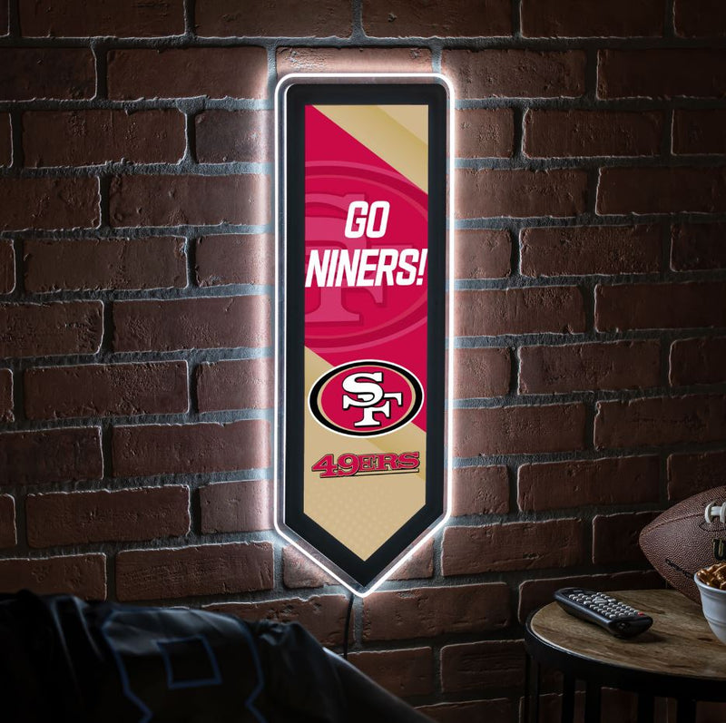 Evergreen San Francisco 49ers Pennant 9" x 23" LED Lighted Sign