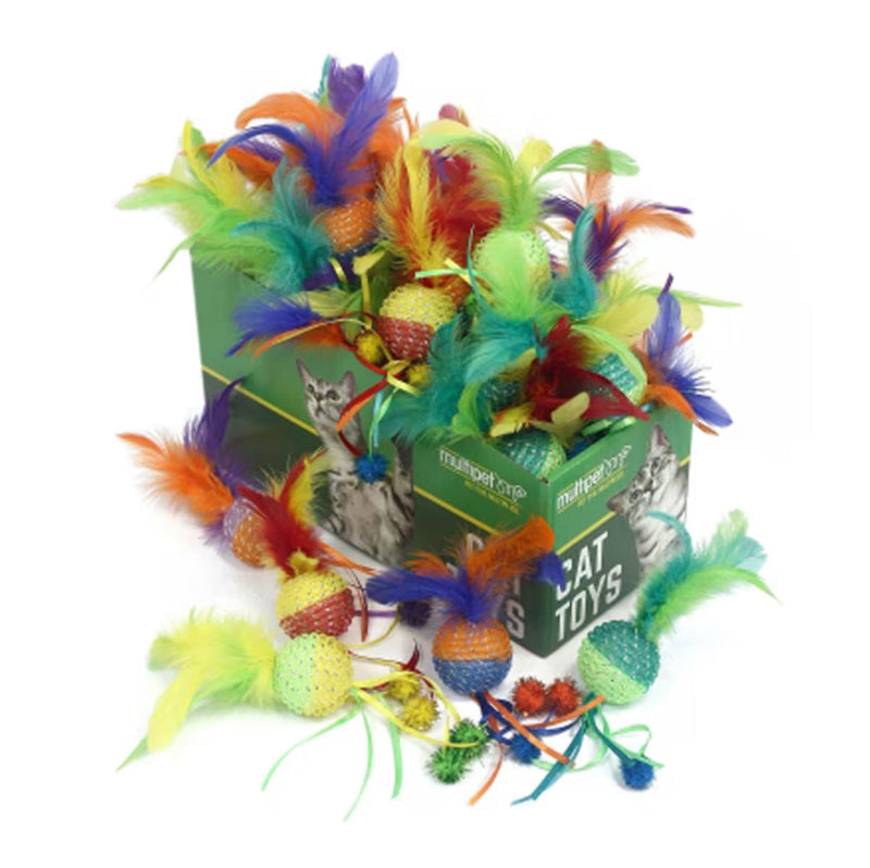 Multipet Mesh Cat Ball Toy - Assorted