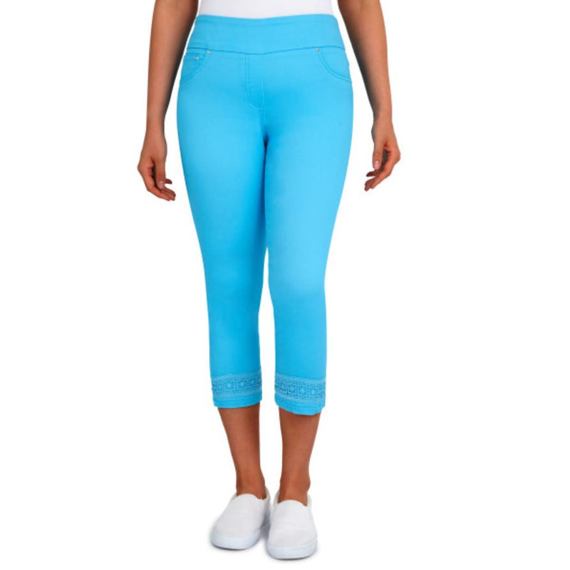 Ruby Rd. Womens Pull On Denim Capri Pant