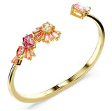 Swarovski Gema Bangle Bracelet - Mixed cuts, Pink, Gold-tone plated