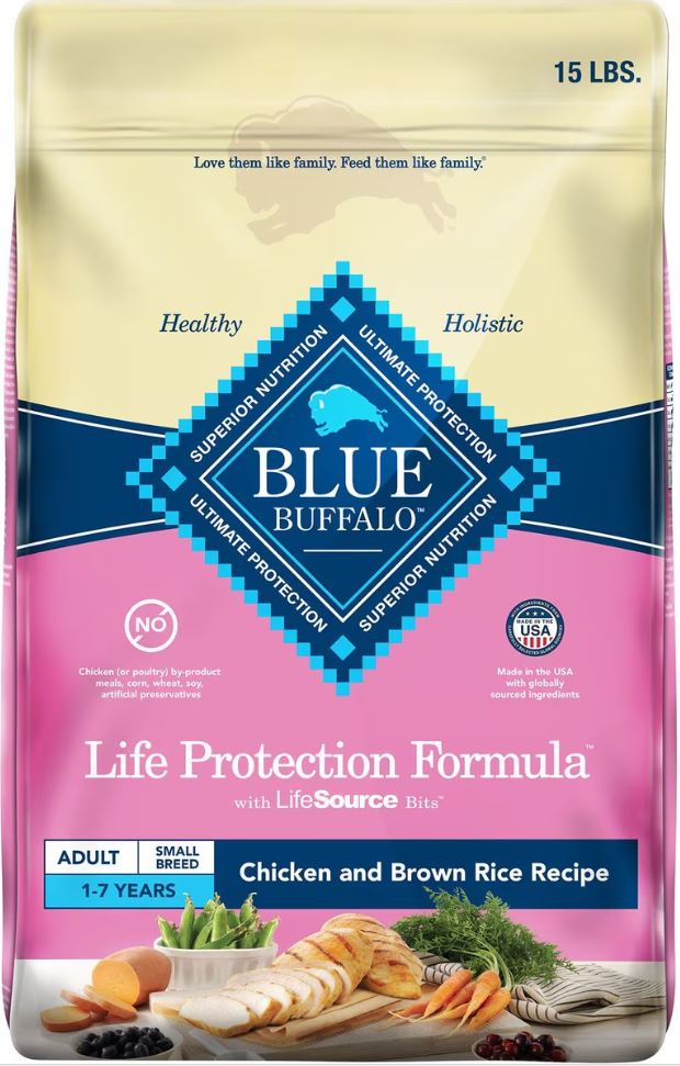 Blue Buffalo Life Protection Formula Small Breed Adult Chicken & Brown Rice Recipe Dry Dog Food - 30 lbs.