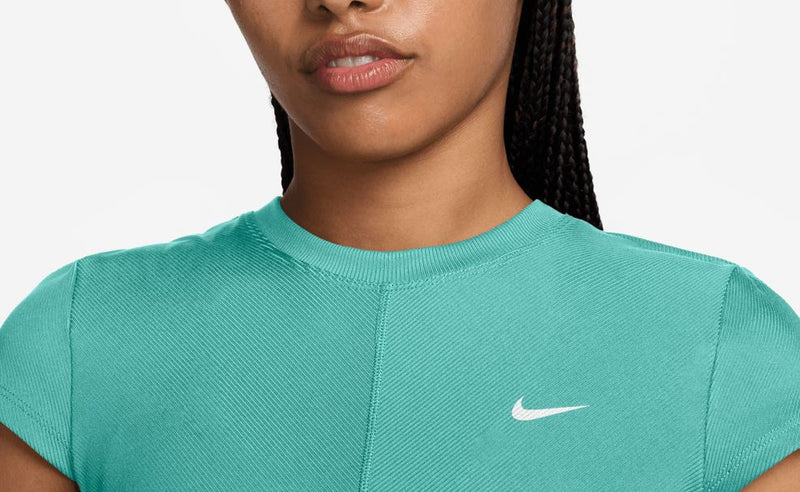 Nike Womens Ribbed Short Sleeve Crop Top