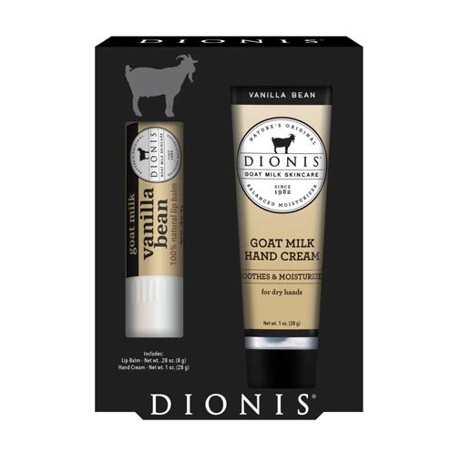 Dionis Vanilla Bean Goat Milk Lip & Hand Set