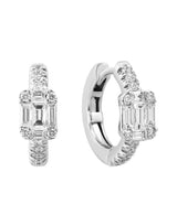 Effy 14K White Gold 0.40 T.c.w. Diamond Huggie Earrings