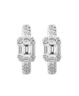 Effy 14K White Gold 0.40 T.c.w. Diamond Huggie Earrings