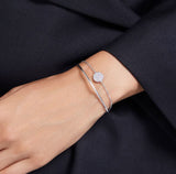 Swarovski Sublima Bangle Bracelet - White, Rhodium plated