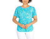 Ruby Rd. Womens Tie Dye Print Top