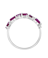Effy 14K White Gold Ruby & Diamond Ring
