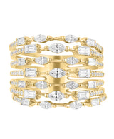 Effy 14K Yellow Gold Diamond Ring - Size 7