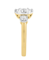 Effy 14K Two-Tone Gold Diamond Cluster Ring - Size 7