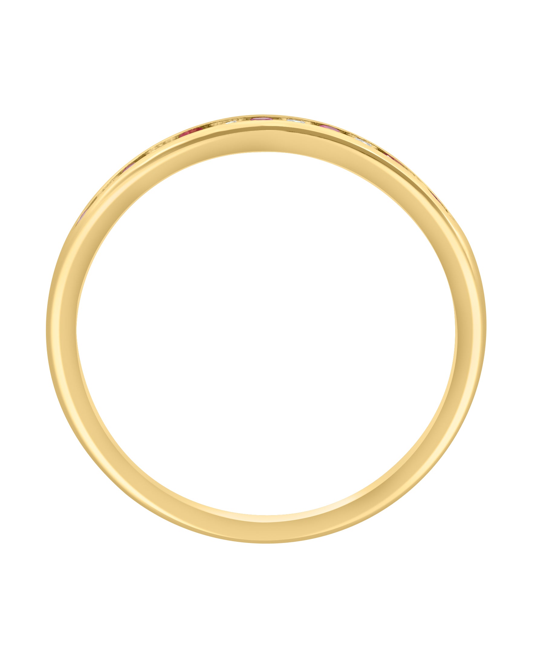 Effy 14K Yellow Gold Ruby & Diamond Band Ring