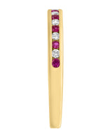 Effy 14K Yellow Gold Ruby & Diamond Band Ring