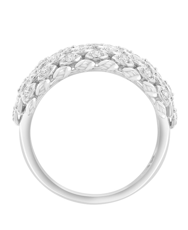 Effy 14K White Gold Diamond Cluster Ring Band