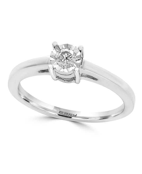 Effy 14K White Gold Diamond Ring - Size 7
