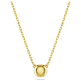 Swarovski Imber Pendant Necklace - Round cut, White, Gold-tone plated