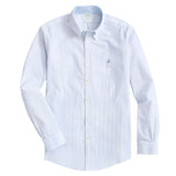 Brooks Brothers Mens Sport Fit Non-Iron Oxford Stripe Long Sleeve Shirt