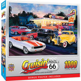 MasterPieces Cruisin' Route 66 - Dogs & Burgers 1000 Piece Jigsaw Puzzle