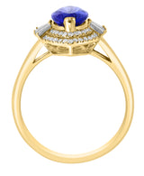 Effy 14K Yellow Gold Tanzanite & Diamond Halo Ring - Size 7