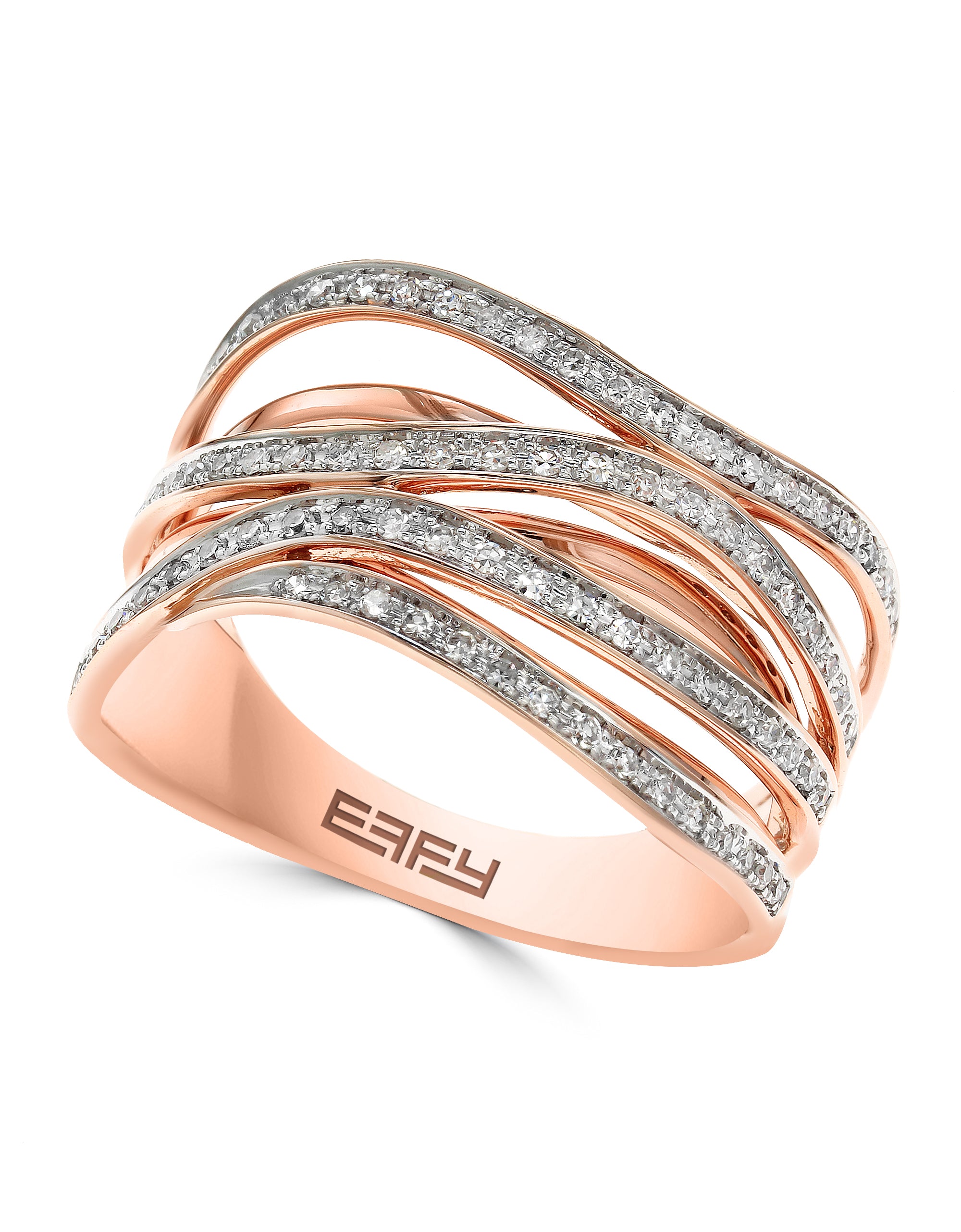 Effy 14K Rose Gold Diamond Multi-Layer Ring