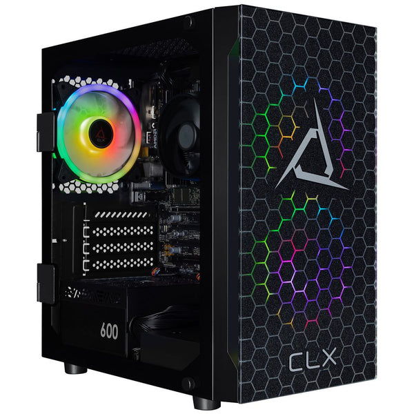 CLX SET Gaming Desktop - AMD Ryzen 5 8600G 4.3GHz 6-Core Processor, 16GB DDR5 Memory, Radeon 760M 2GB Shared Graphics, 500GB SSD, WiFi, Windows 11 Home 64-bit