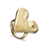 UNOde50 18k Gold Heart Shaped Ring - Size 9.5